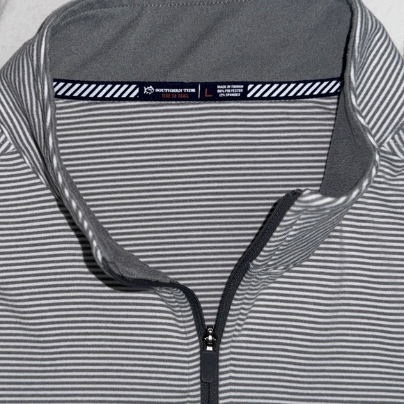 Southern Tide ‘Cruiser’ Micro-Stripe Performance Quarter-Zip Pullover Men’s L - Picture 5 of 13